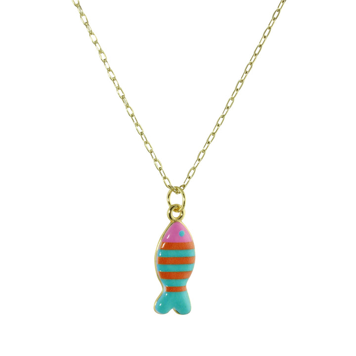 MULTICOLOR MINI FISH NECKLACE