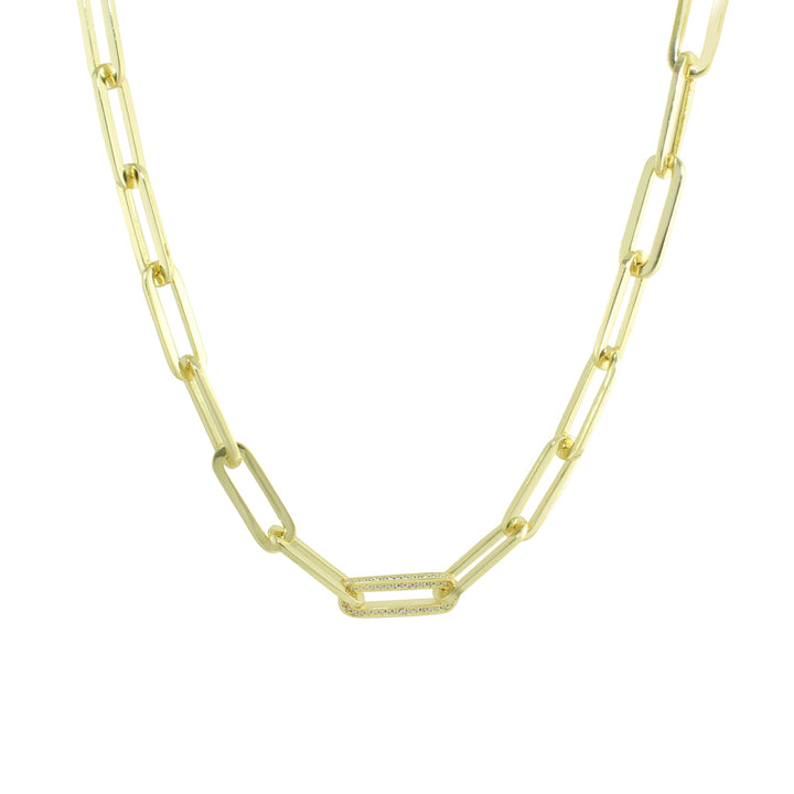 chunky paperclip necklace 