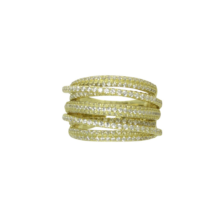 CHUNKY OVERLAP COCKTAIL RING