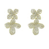 PAVÈ DOUBLE FLOWER DROP EARRINGS