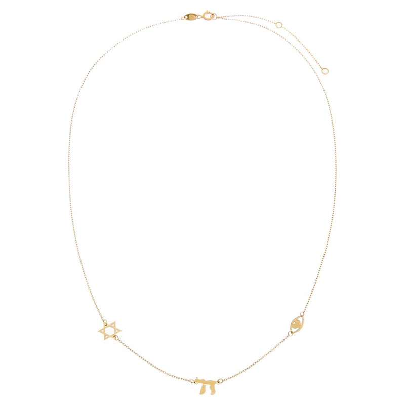 Jewish charms choker necklace 