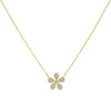 SINGLE PAVÈ FLOWER NECKLACE