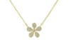 SINGLE PAVÈ FLOWER NECKLACE