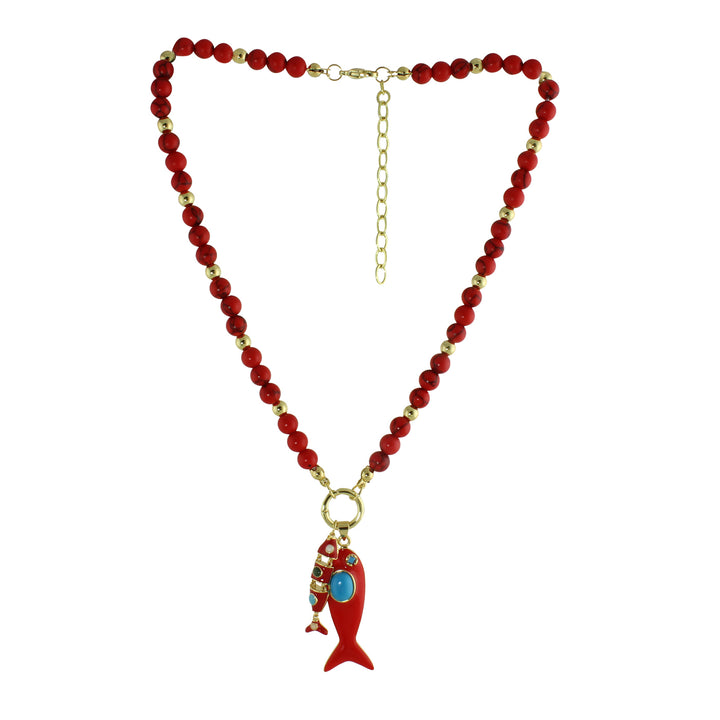 COLOR FISH BEAD NECKLACE