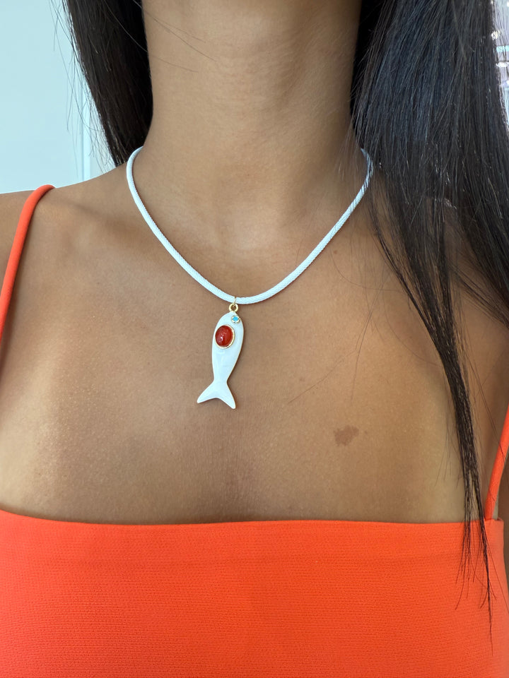 COLOR FISH CORD NECKLACE