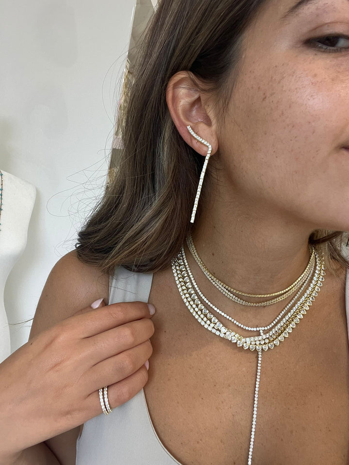 TENNIS HANGING CLIMBER EARRINGS