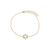 14k baguette diamond star of David bracelet