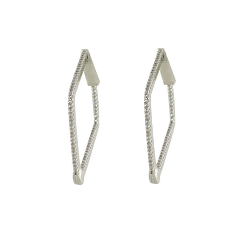 PAVÈ SQUARE HOOP EARRINGS