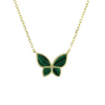 Malachite, green butterfly neck