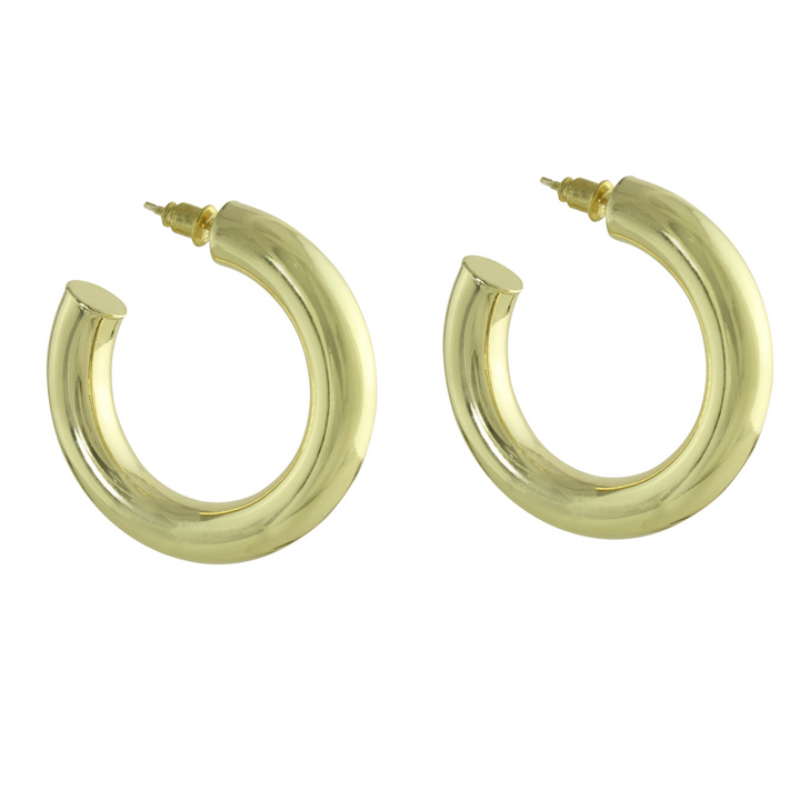 LARGE THICK OPEN HOOPS EARRINGS