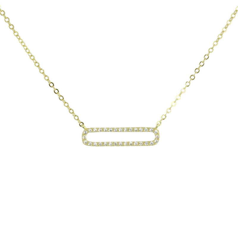 MINI CZ RECTANGLE NECKLACE