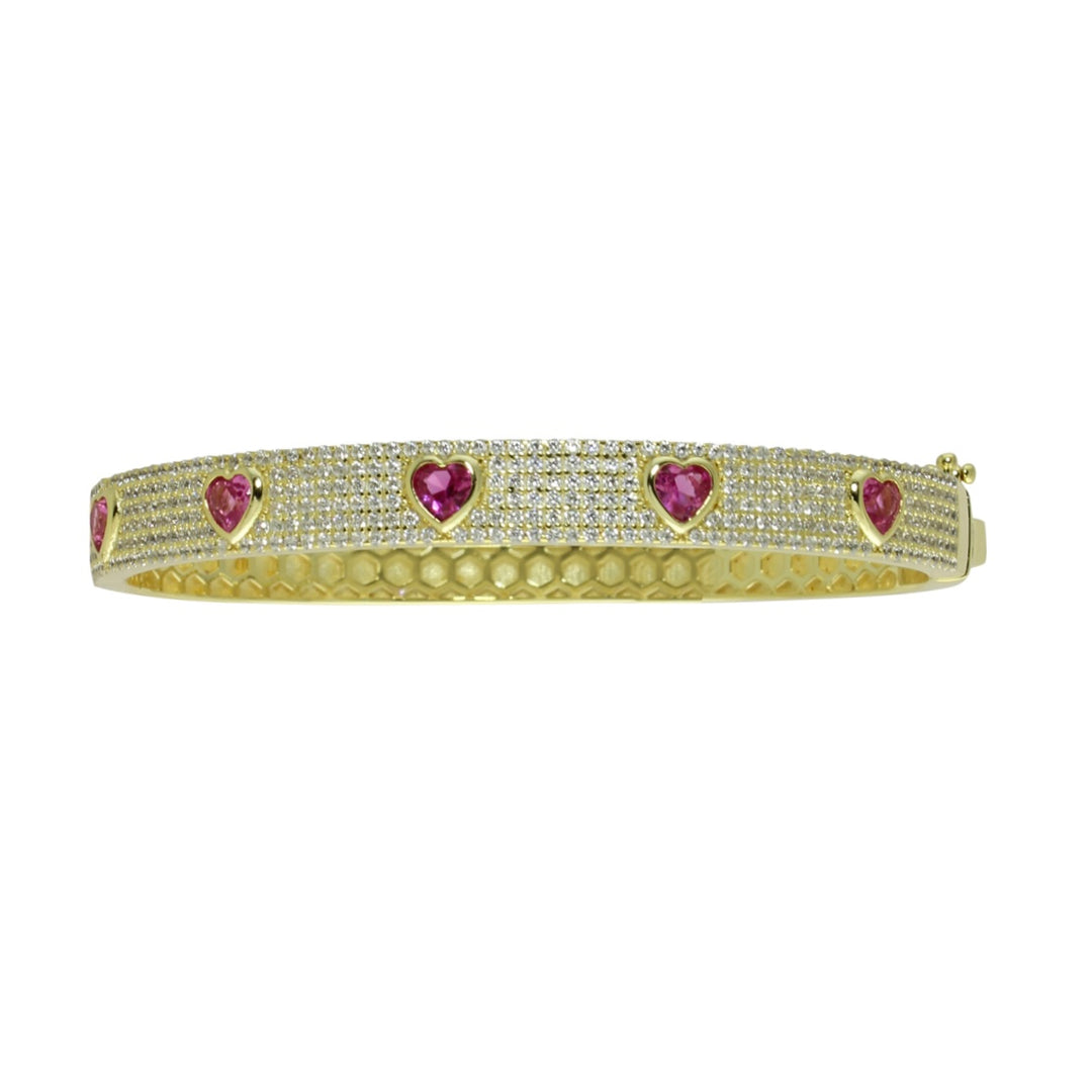 PAVÈ STATION HEART BANGLE