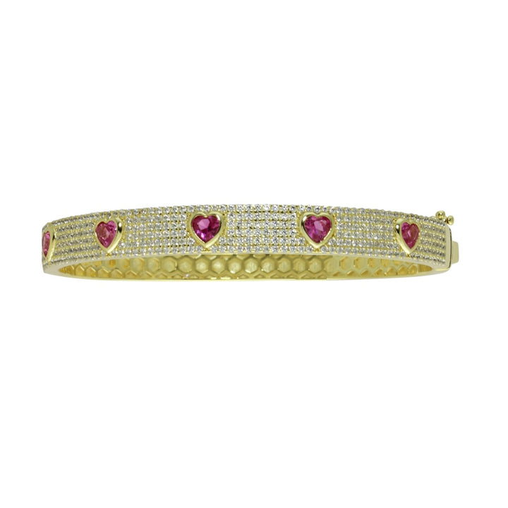 PAVÈ STATION HEART BANGLE