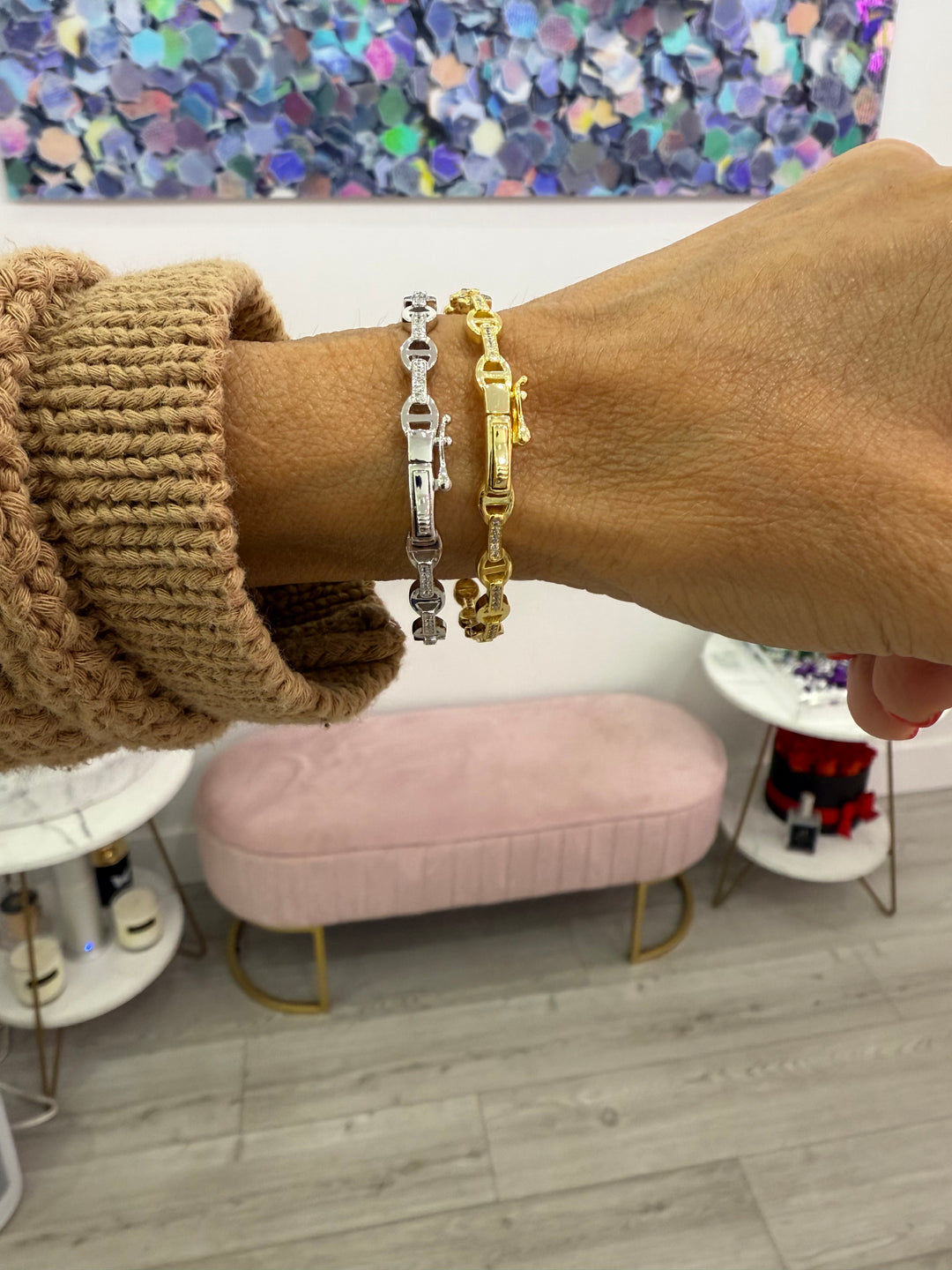 PAVÈ MARINER LINK BANGLE