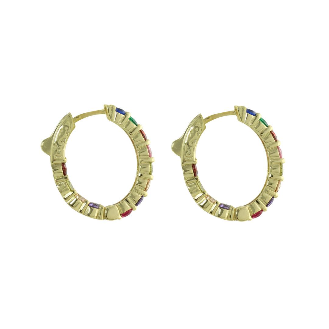 RAINBOW HOOP EARRINGS