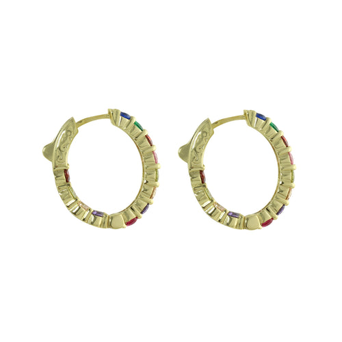 RAINBOW HOOP EARRINGS