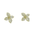 SMALL PAVÈ FLOWER EARRINGS