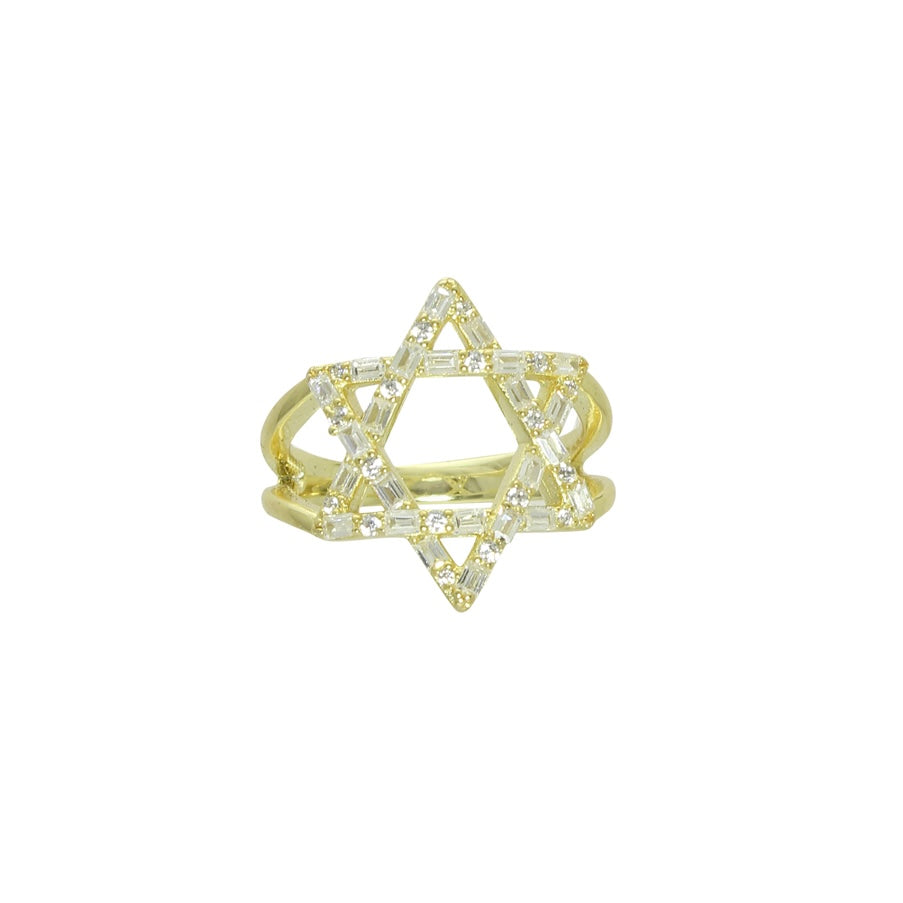 gold star of david ring 