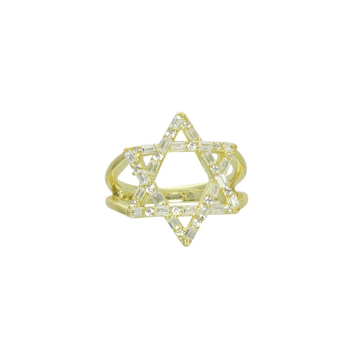 gold star of david ring 