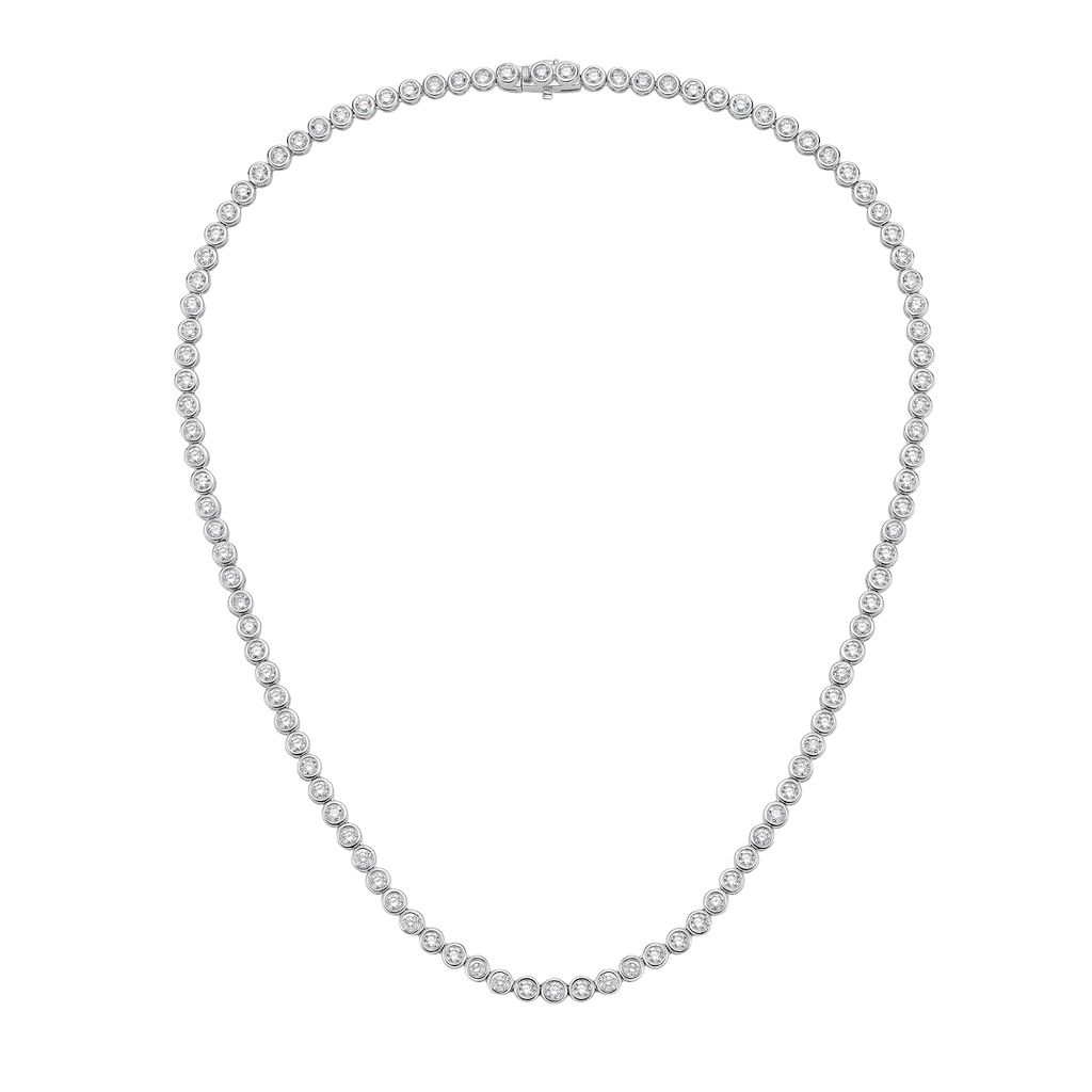 BEZEL SET TENNIS NECKLACE