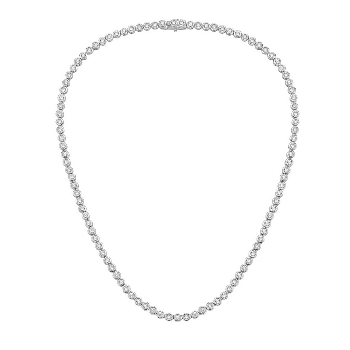 BEZEL SET TENNIS NECKLACE