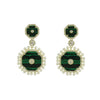 OCTAGON PEARL BOARDER DROP EARRINGS