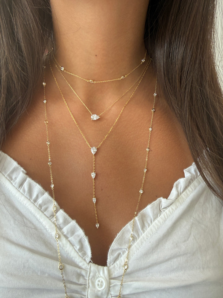 PEAR STATION LARIAT NECKLACE