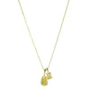 THE LARGE 2 STONE CANARY SOLITAIRE LONG NECKLACE
