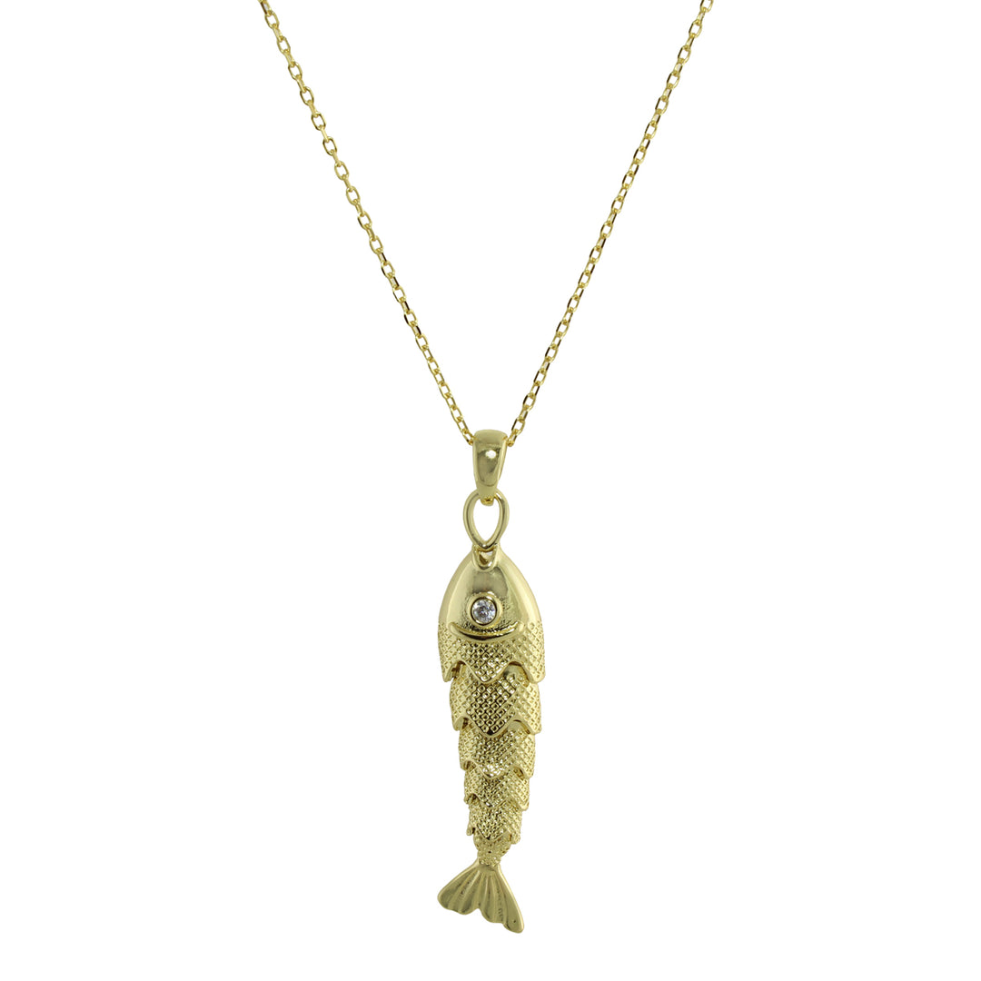 SINGLE ENAMEL FISH NECKLACE