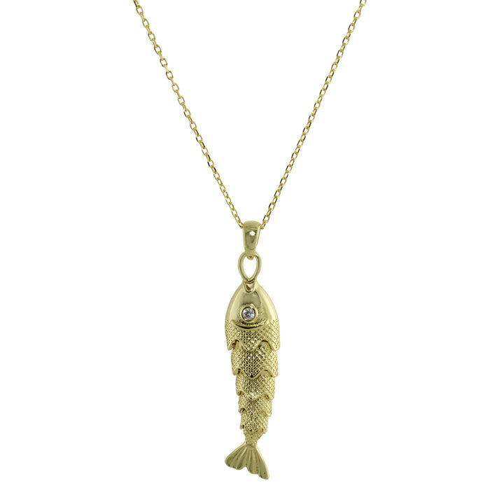 SINGLE ENAMEL FISH NECKLACE