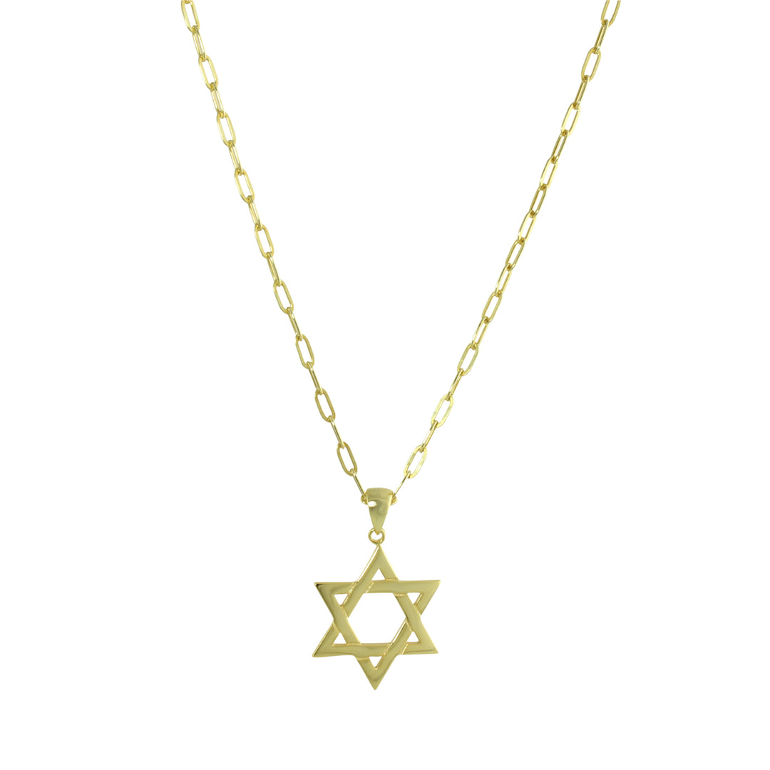 LARGE STAR OF DAVID LINK NECKLACE