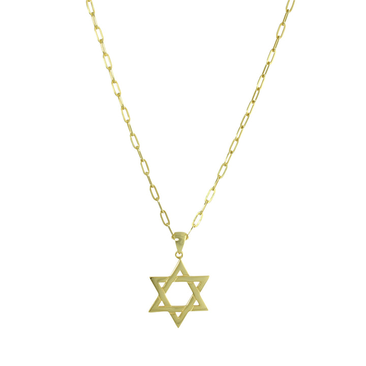 LARGE STAR OF DAVID LINK NECKLACE