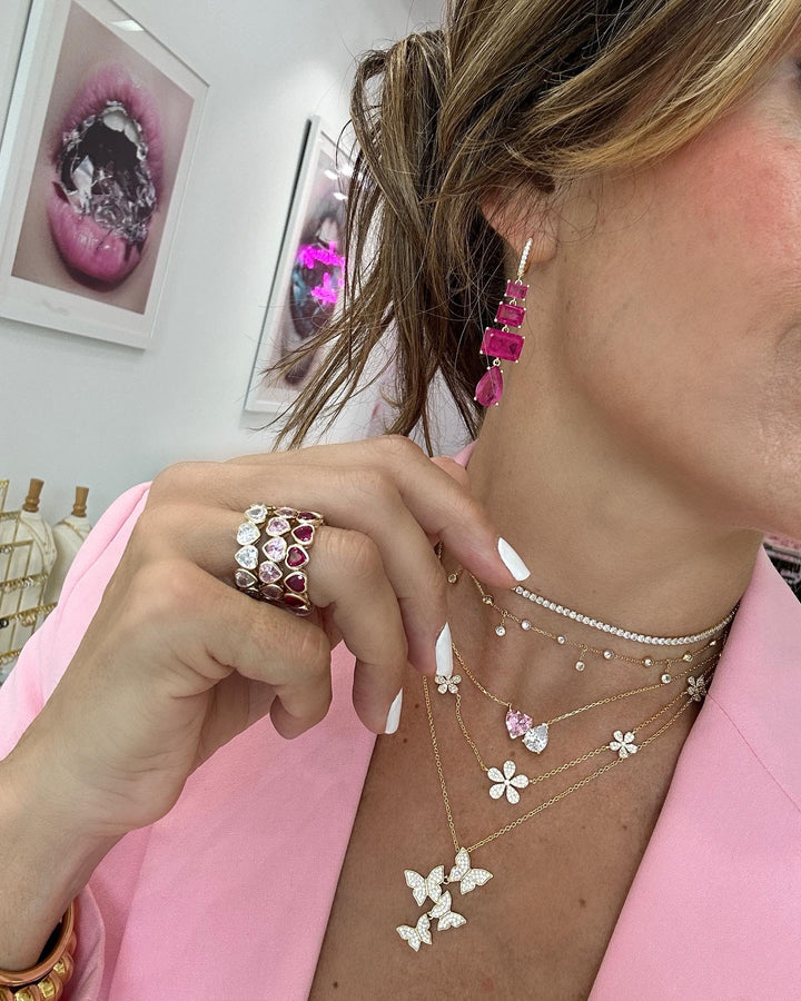 PAVÈ  FLOWER STATION NECKLACE