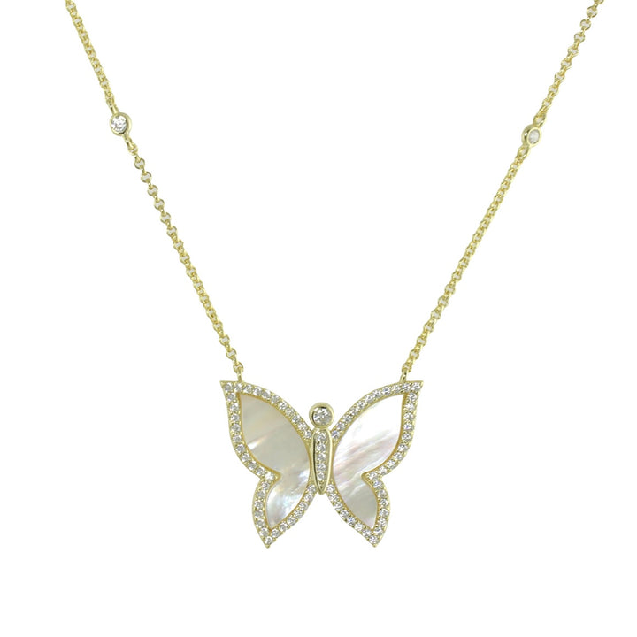BIG PEARL BUTTERFLY NECKLACE