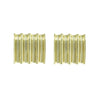 BIG FLUTED SQUARE STUD EARRINGS