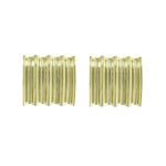 BIG FLUTED SQUARE STUD EARRINGS