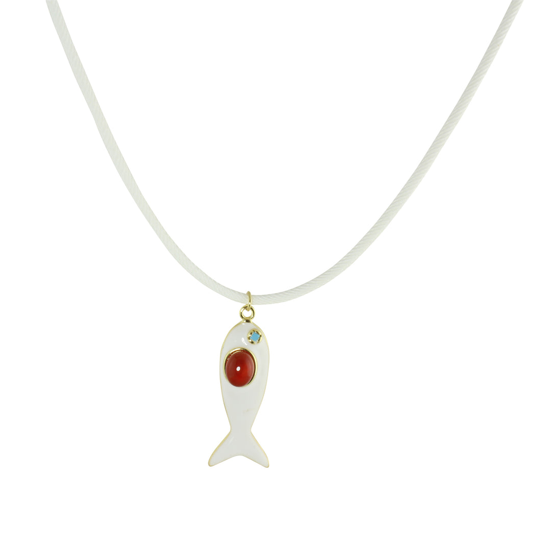 COLOR FISH CORD NECKLACE