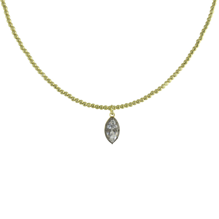SOLITAIRE BALL CHAIN CHOKER