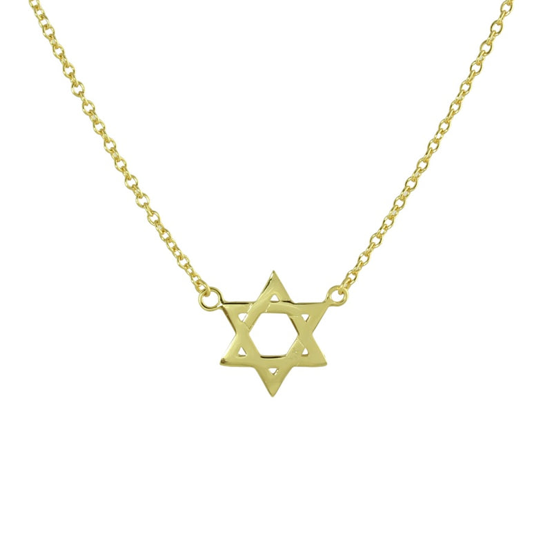 GOLD STAR OF DAVID NECKLACE