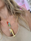 long double fish necklace