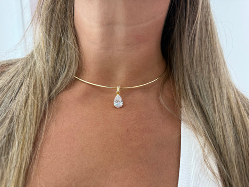 HARD WIRE PENDANT NECKLACE