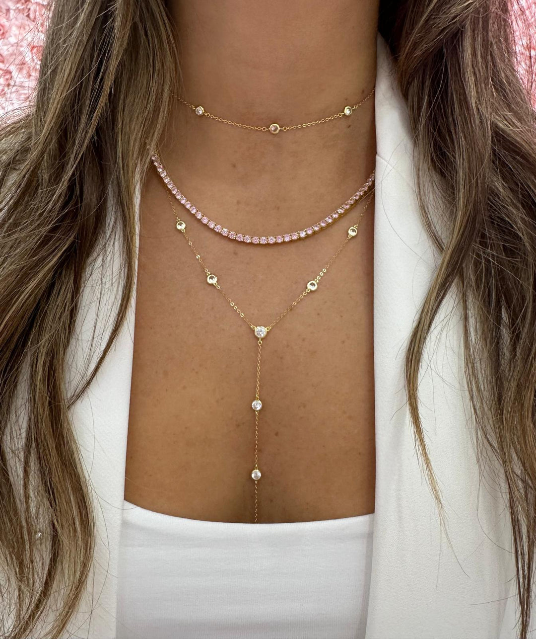 DIAMOND STATION CHOKER NECKLACE