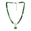 GREEN EVIL EYE BEAD NECKLACE