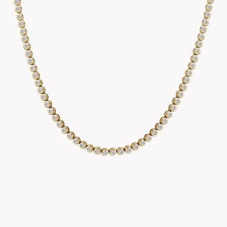 BEZEL SET TENNIS NECKLACE