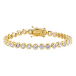 gold bezel tennis bracelets