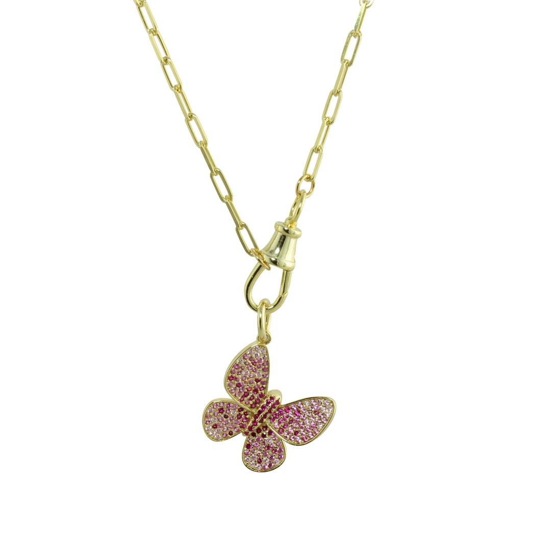 FANCY BLACK FLOWER LINK NECKLACE