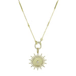 FANCY GOLD SUN LINK NECKLACE