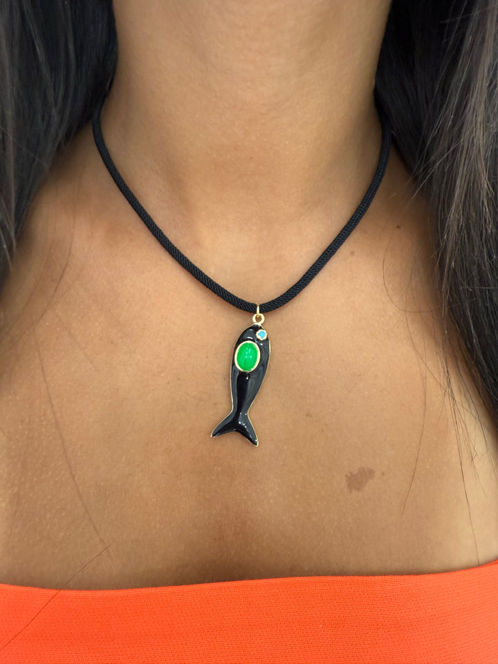 COLOR FISH CORD NECKLACE