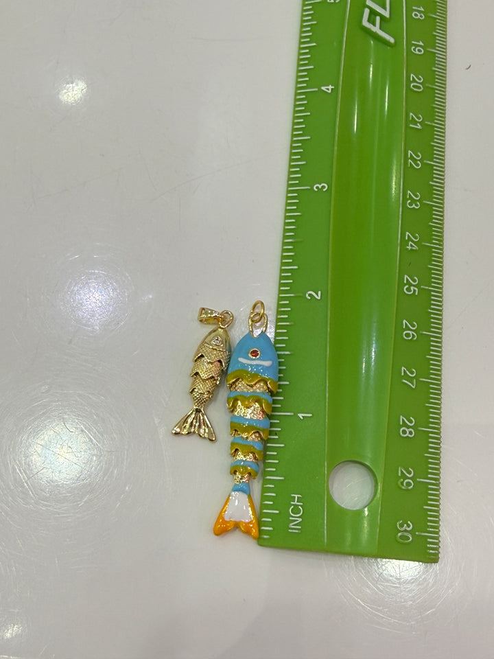 DOUBLE FISH LINK NECKLACE