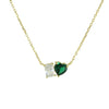 GREEN 2 STONE NECKLACE